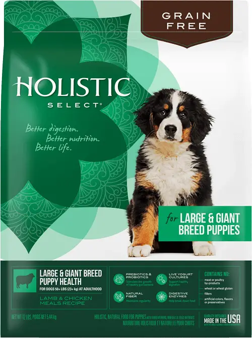 package for holistic select large and giant breed puppy food