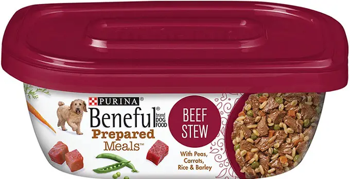 a large box of Beneful wet dog food