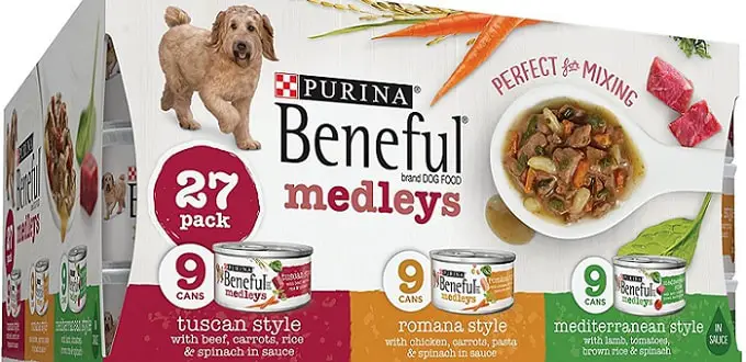 a package of Beneful dog food from Purina