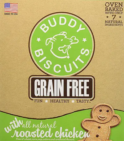 a package of Buddy dog biscuits