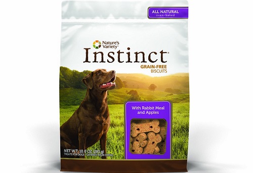 a small package of Instinct grain free dog treats