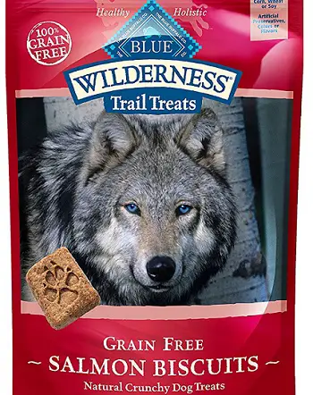a package of Wilderness Blue Buffalo dog biscuits