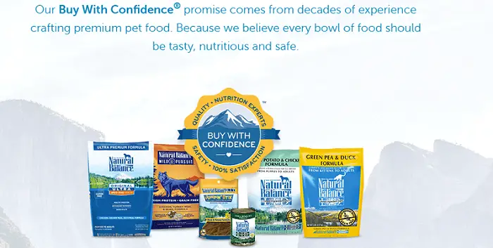 the Natural Balance dog food brand products