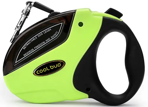 a black and green Latitop Heavy Duty Retractable Leash