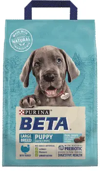 purina beta large breed puppy food with turkey